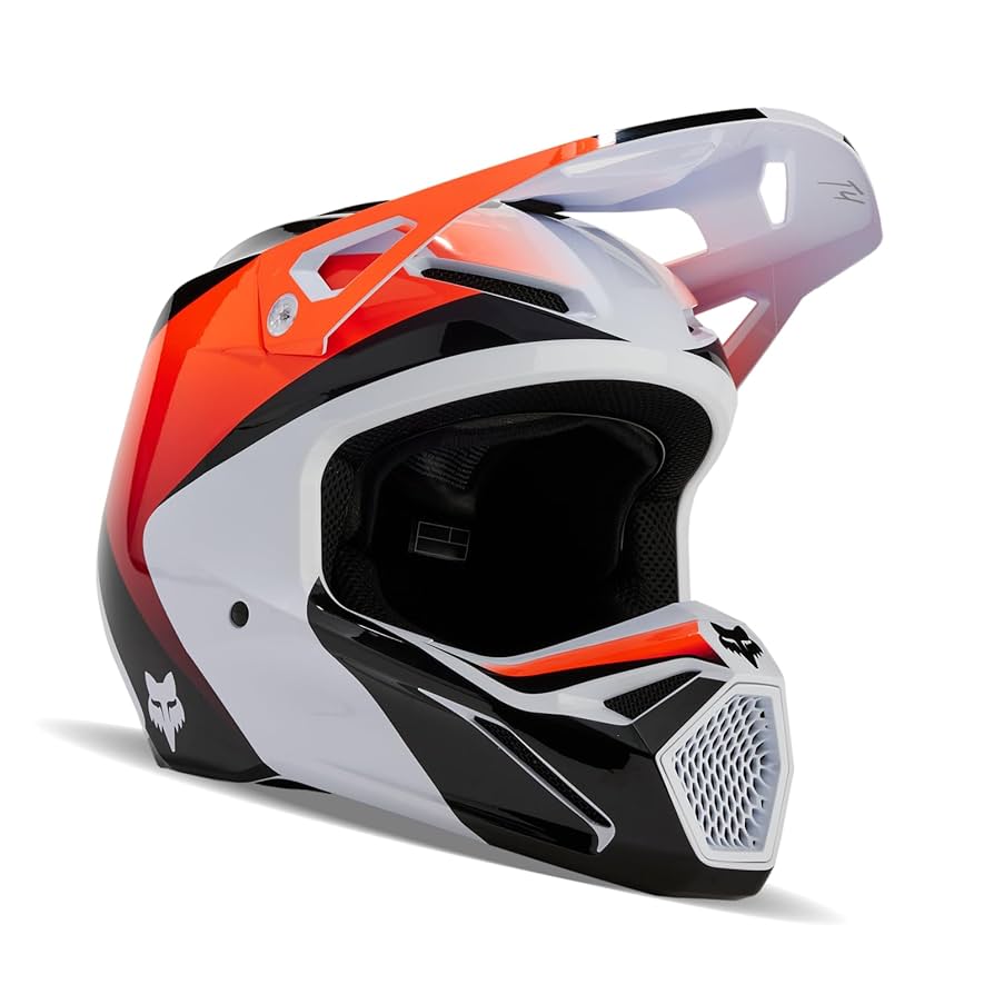 Amazon.com: Fox Racing V1 Motocross Helmet, Streak White, X